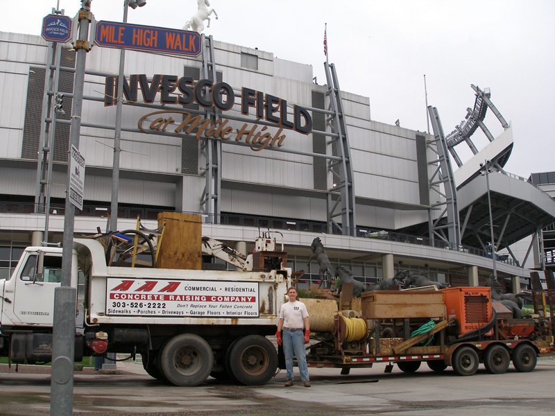invesco field AAA Concrete raising