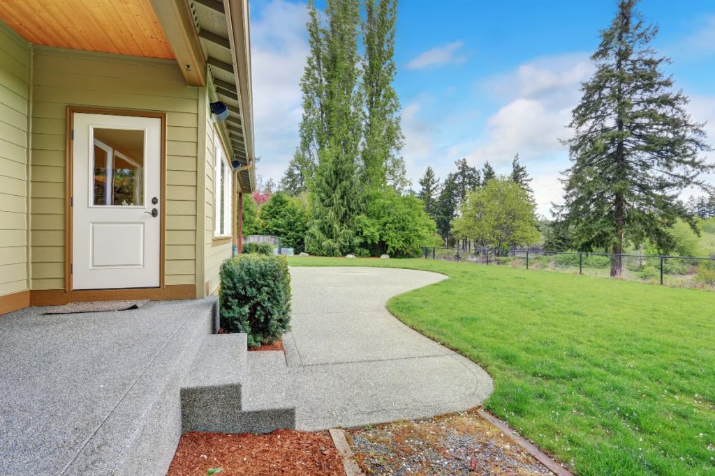 raised concrete porch