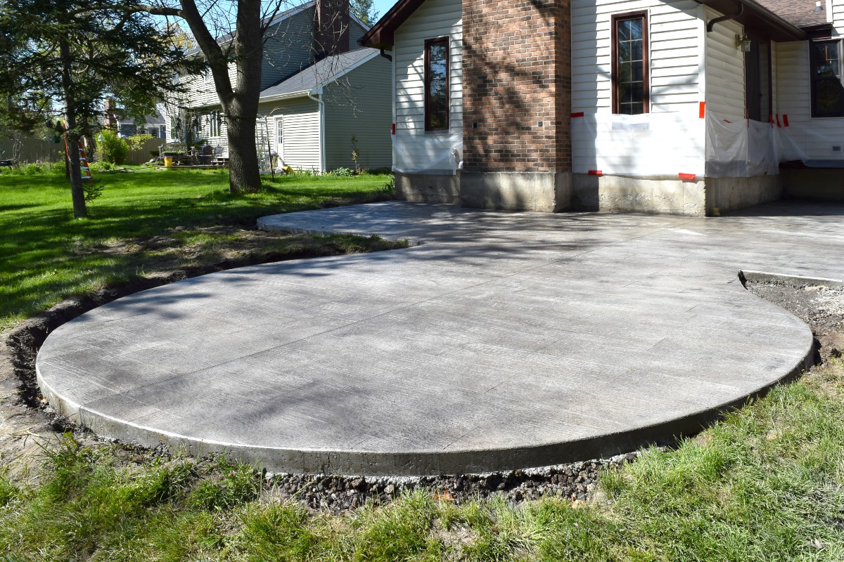 concrete patio circular