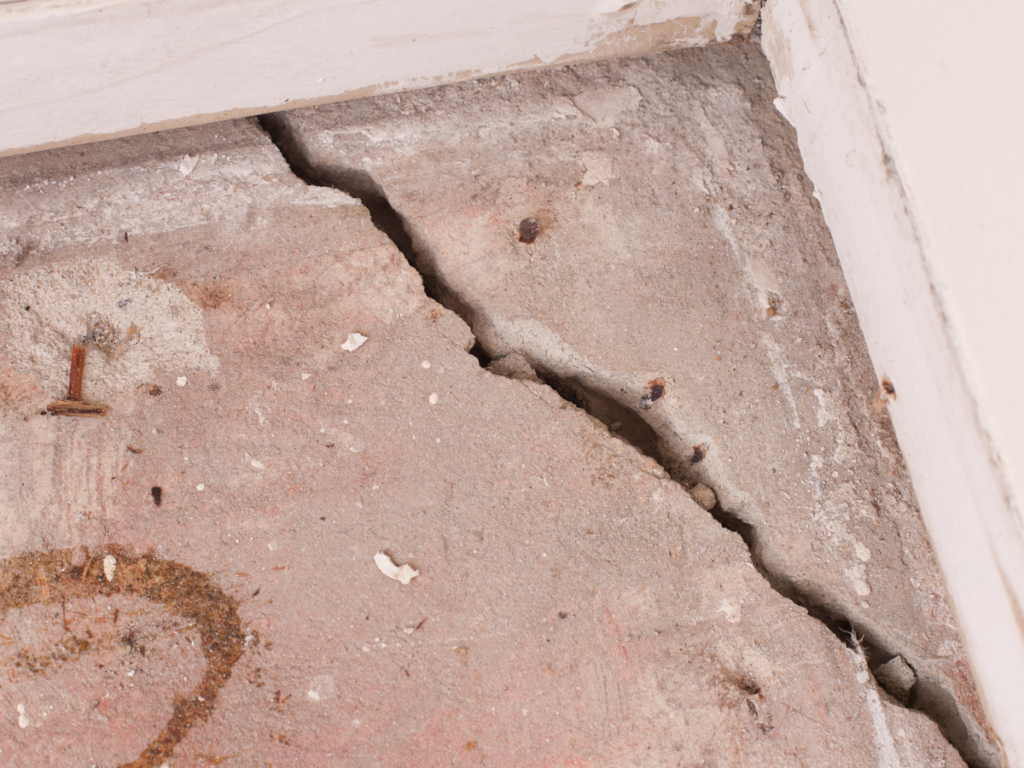 leveling cracked concrete