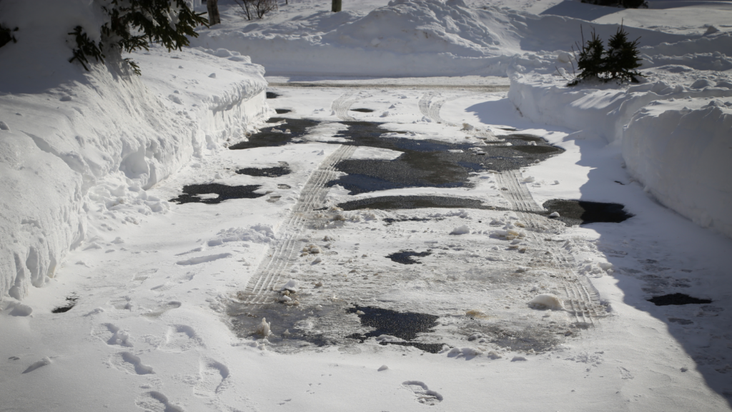 snowy driveway